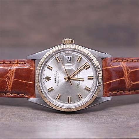 rolex datejust 1971 on leather strap|rolex datejust 36mm leather strap.